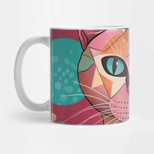 abstract colorful cat Mug